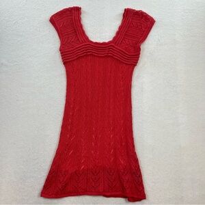 BCBGMAXAZRIA Coral Pink Knit Dress Size Large
